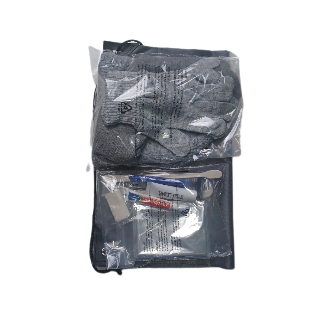 Homeless Kit Package With Toiletries And Essentials Draw String Bag